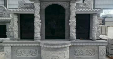 玉林 芝麻灰高档墓碑，土墓，可定制