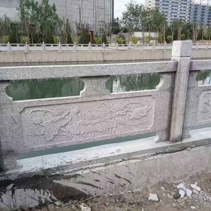 玉林 芙蓉白大花桥梁、河道，石材栏杆、围栏、护栏