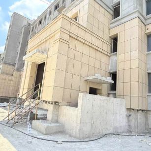 玉林 黄金麻干挂，工地实拍