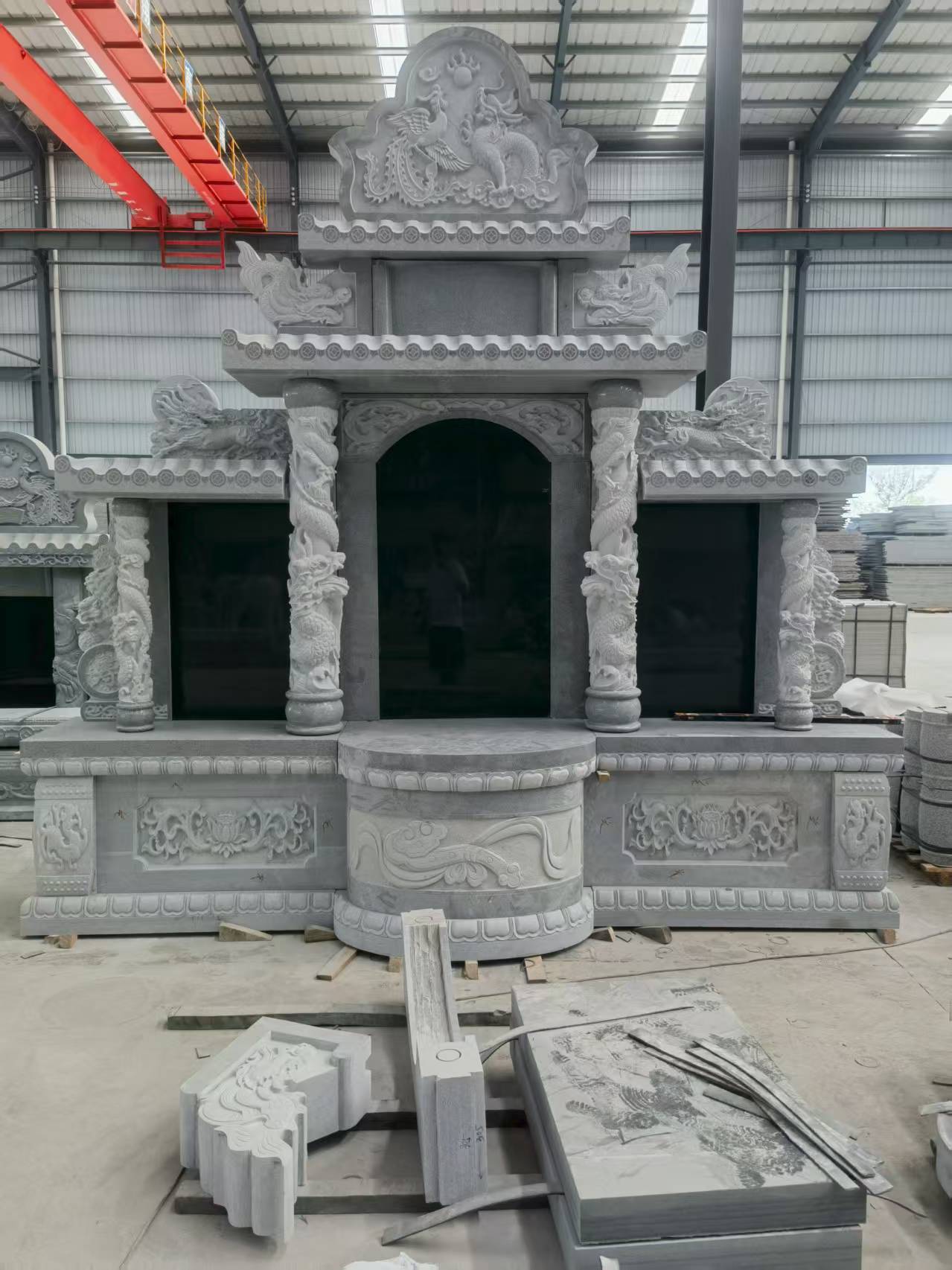 玉林 芝麻灰高档墓碑，土墓，可定制