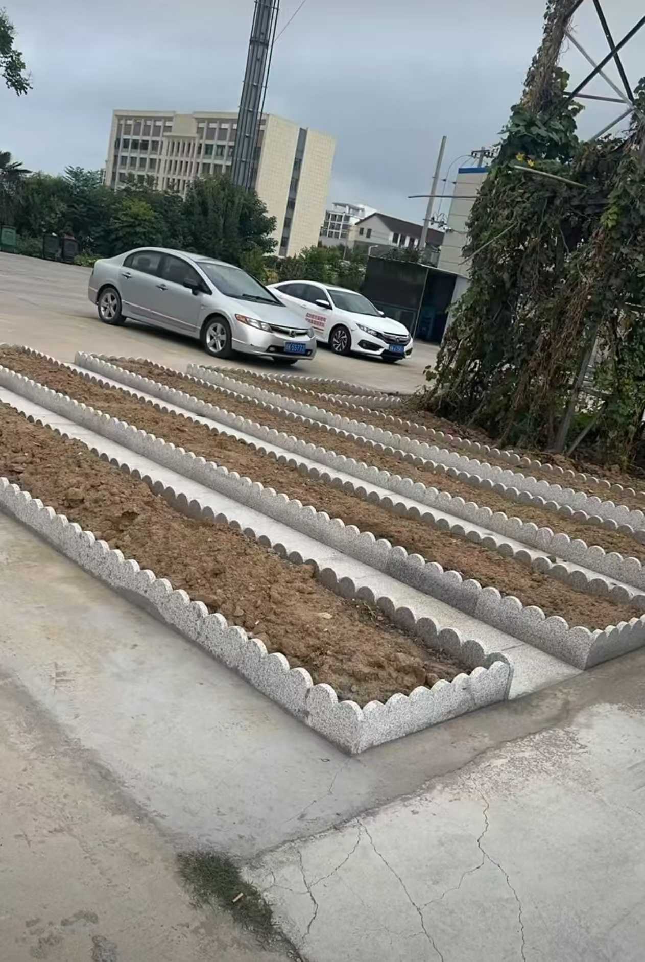 玉林 花边石、花围石、花园石安装效果